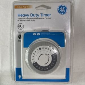 NEW Unopened GE 24-Hour Heavy Duty Timer for Indoors - Controls 2 devices on/off